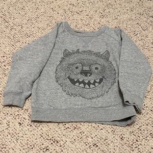 Carter's Gray Sweatshirt with Monster Design